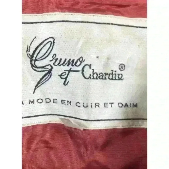 Gruno et Chardin Women's Vintage Leather Jacket Burgundy Size 8 - Picture 6 of 8